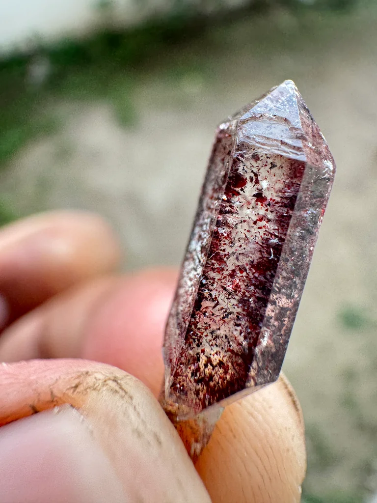 Lepidocrocite with Karur Crystal. Phantom Crystal From India - image 3