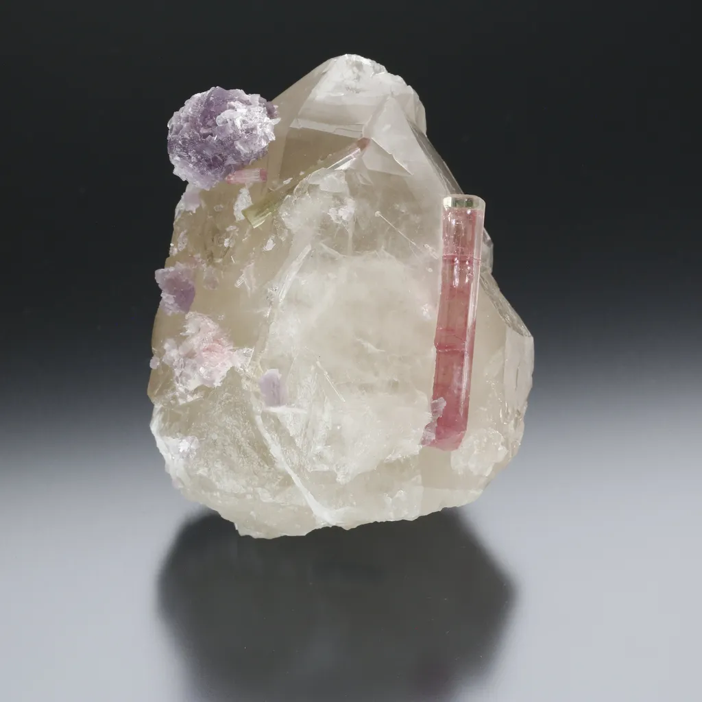 Lepidolite and Tourmaline image
