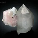 Lepidolite flower on Quartz from Pakistan - image 1