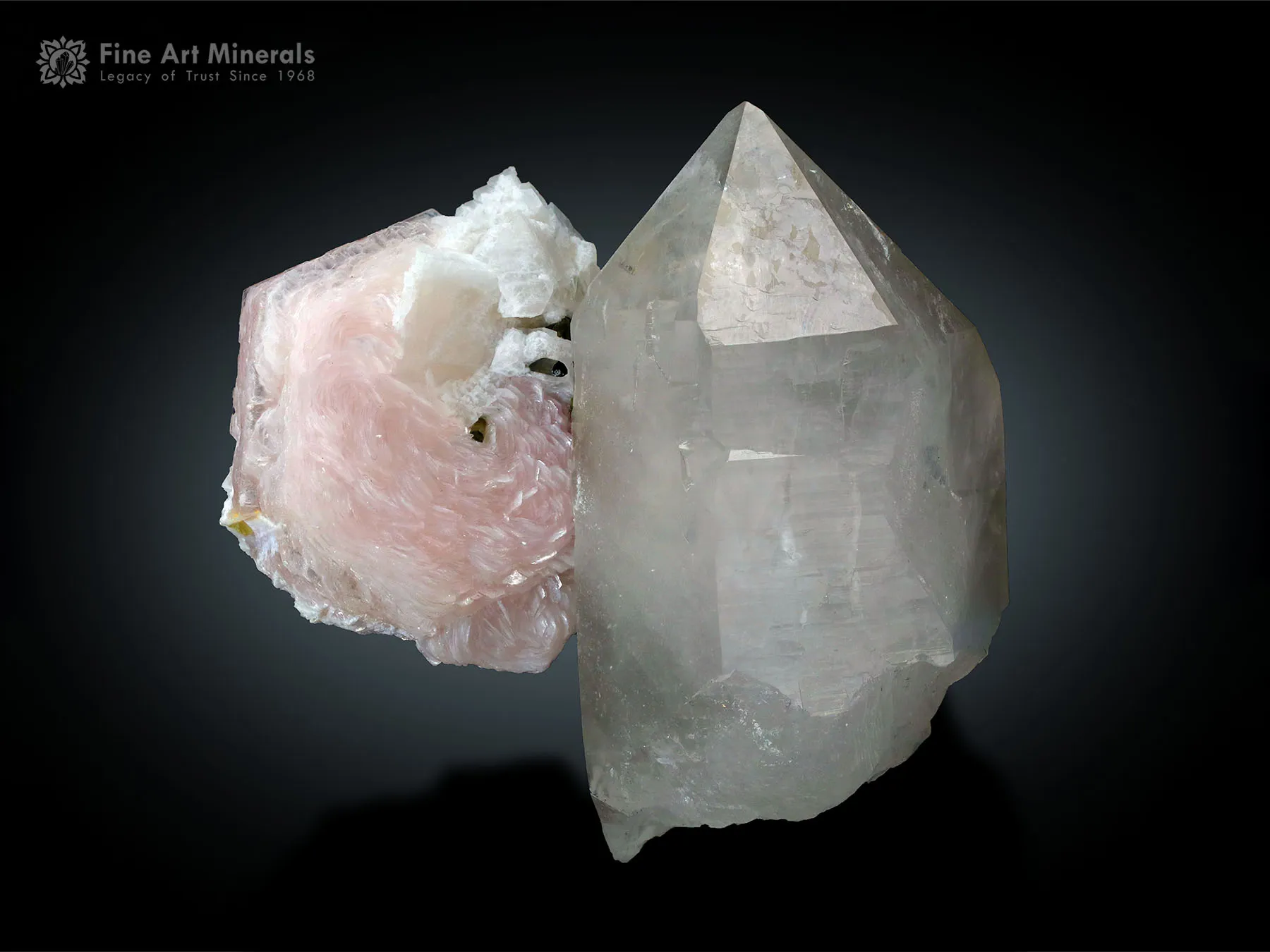 Lepidolite flower on Quartz from Pakistan - image 1