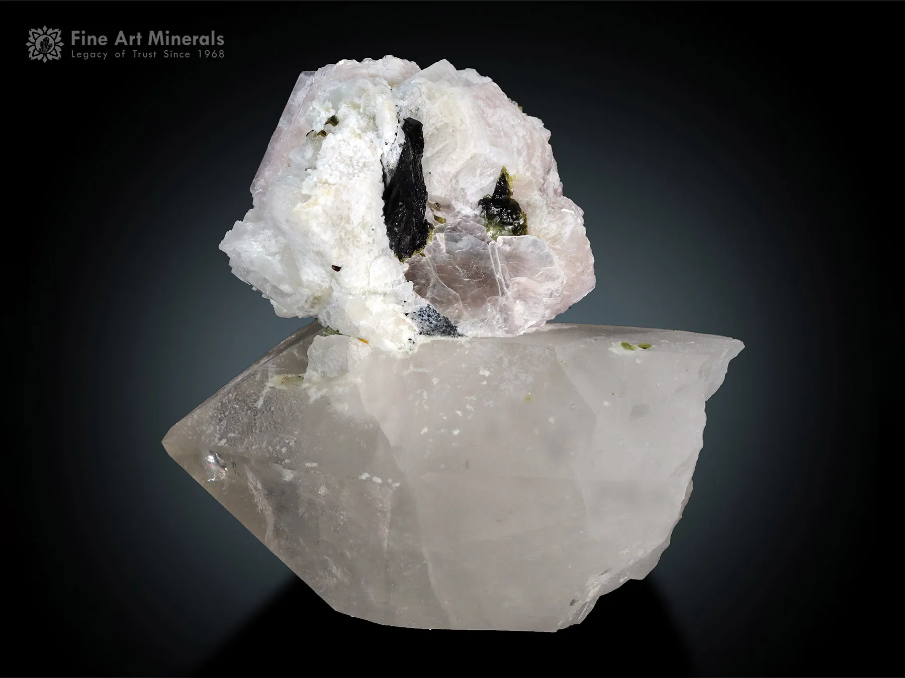 Lepidolite flower on Quartz from Pakistan - image 5