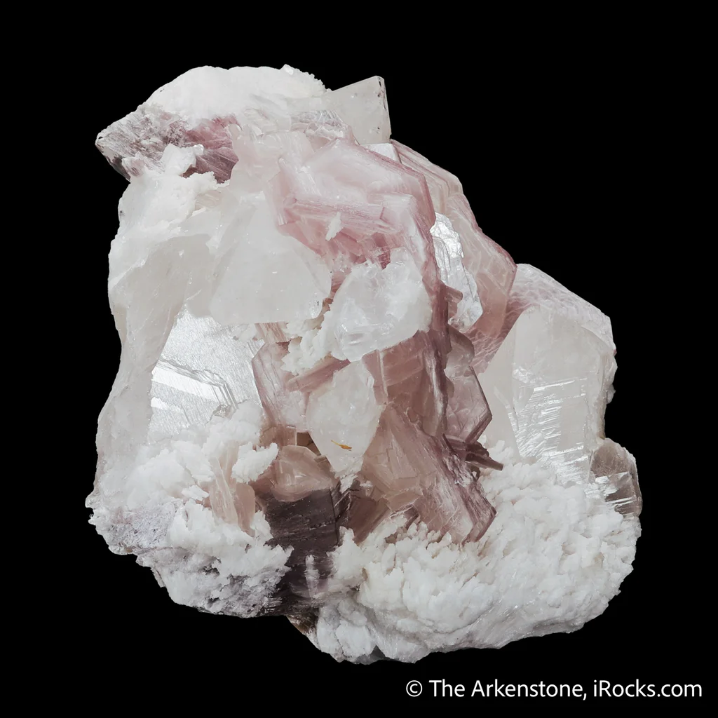 Lepidolite on Feldspar with Topaz, Microlite & Quartz - image 4