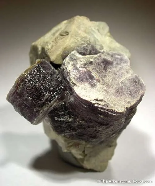 Lepidolite on Microcline Feldspar image