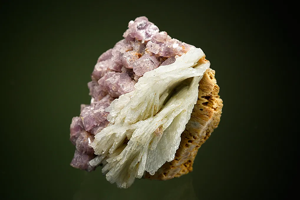 Lepidolite with Albite var. Cleavelandite - image 3