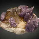 Lepidolite with Quartz on Albite var. Cleavelandite - image 5
