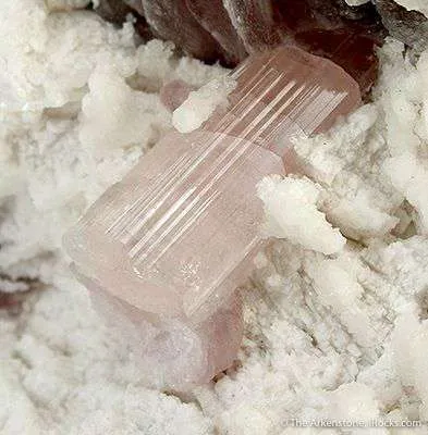 Lepidolite With Tourmaline on Albite - image 2