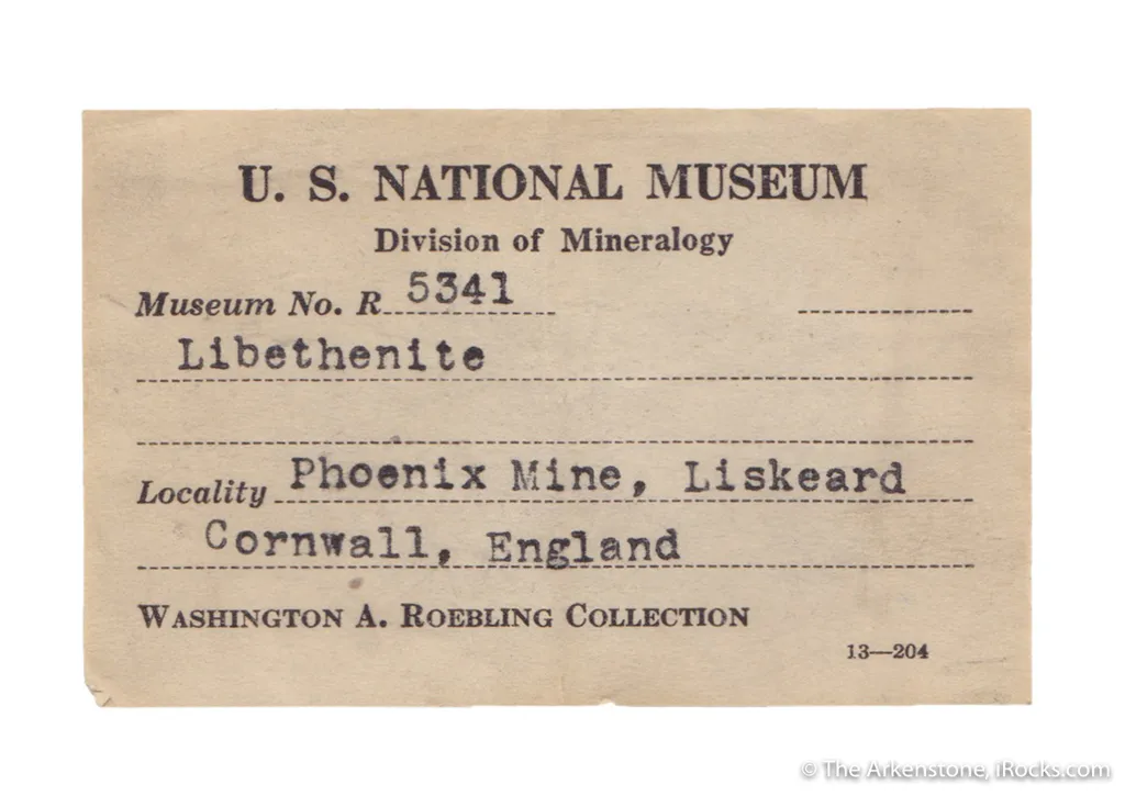 Libethenite ex. Roebling Coll. - image 7