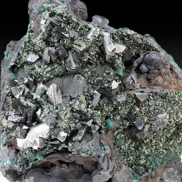 Libethenite from Nchanga Mine, Copperbelt Province, Zambia