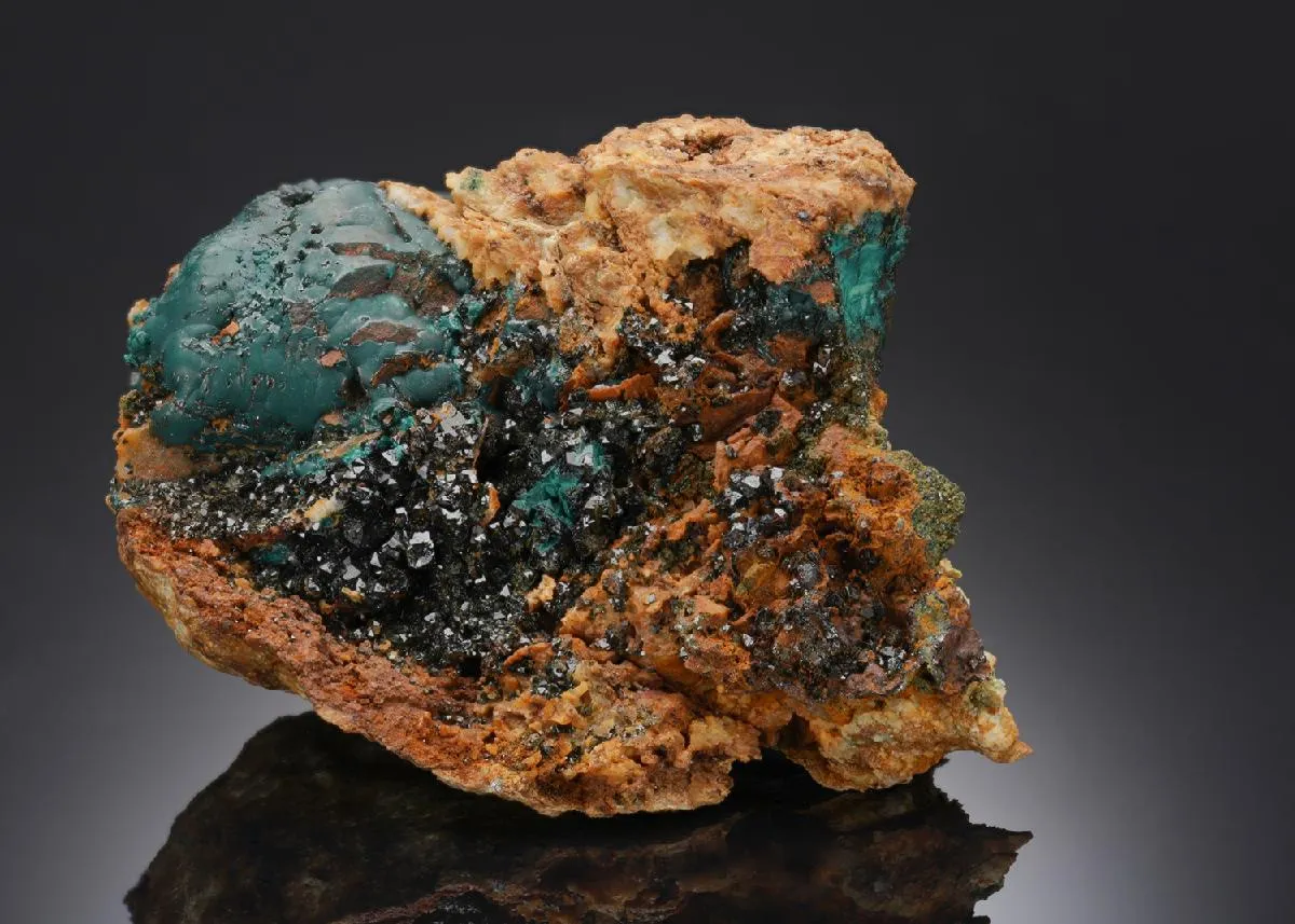 Libethenite with Pseudomalachite - image 1