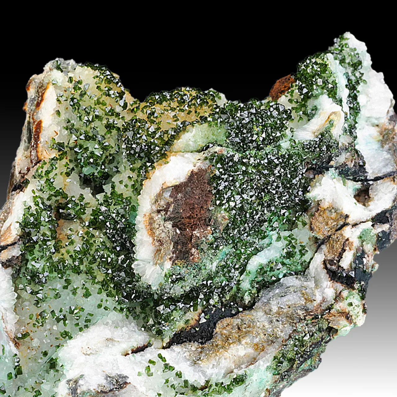 Libethenite with Quartz - image 1