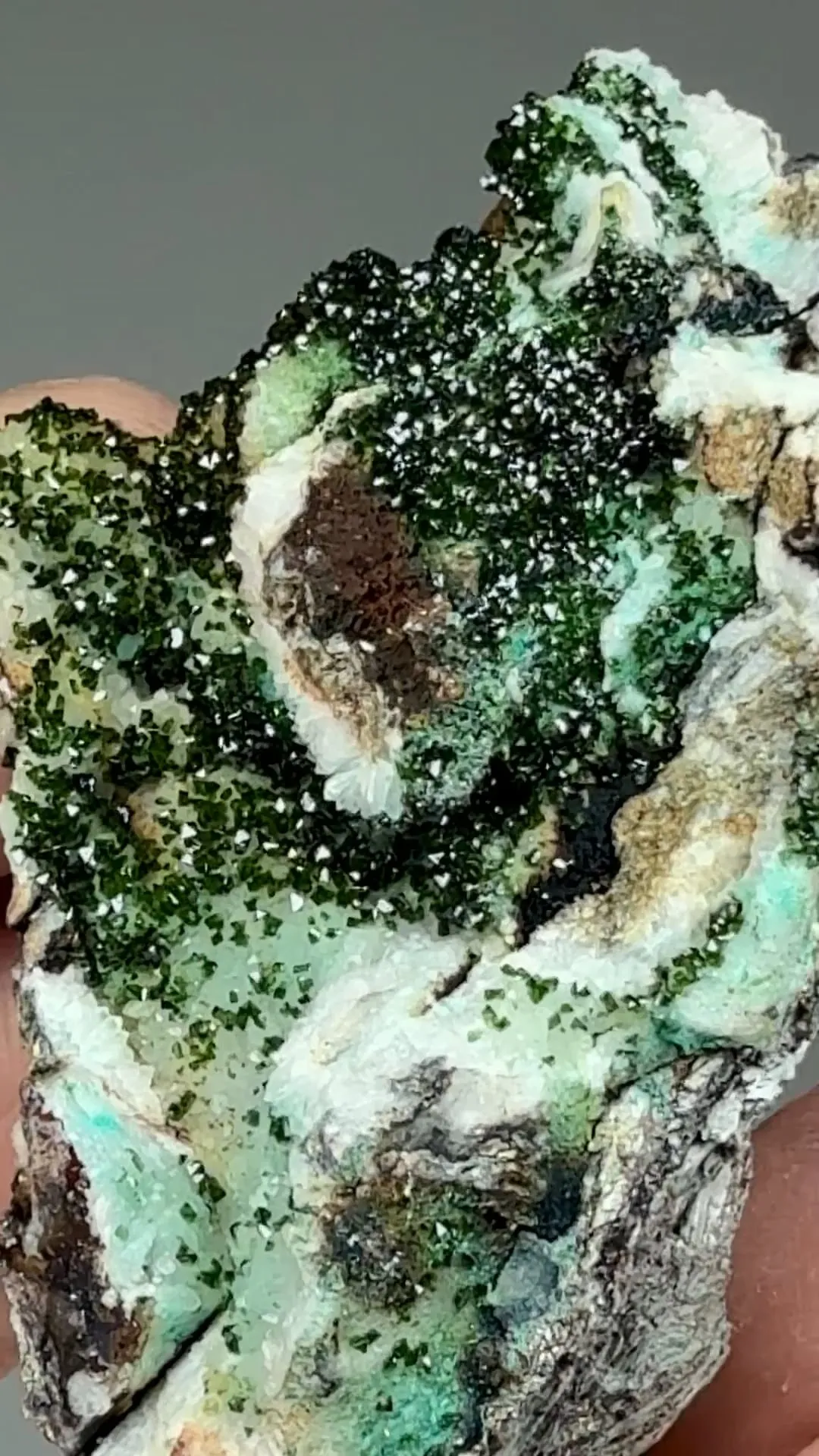 Libethenite with Quartz - image 2