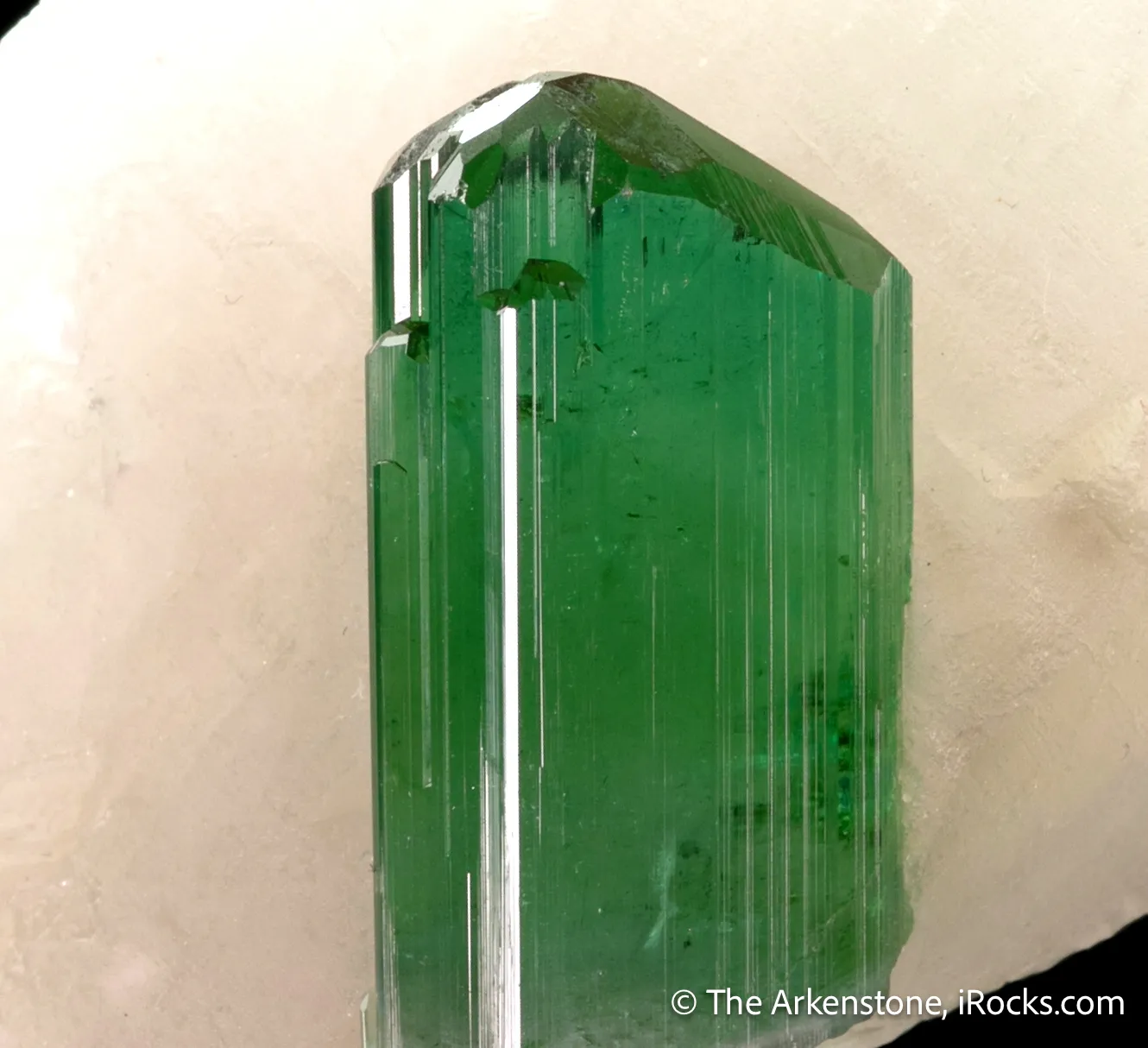 Liddicoatite Tourmaline on Quartz - image 5