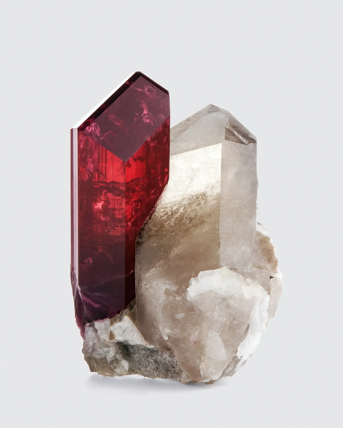 Liddicoatite Tourmaline with Quartz, Madagascar - image 1