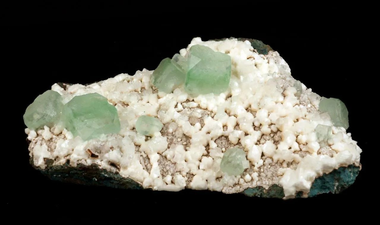 Light Green Apophyllite Cube on Heulandite Natural Minerals Specimen - image 4