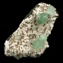 Light Green Apophyllite Cube on Heulandite Natural Minerals Specimen - image 3