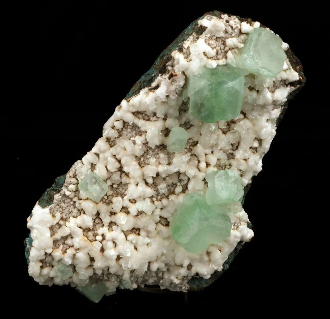 Light Green Apophyllite Cube on Heulandite Natural Minerals Specimen - image 3
