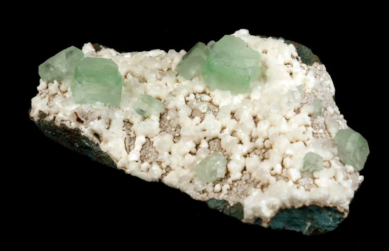 Light Green Apophyllite Cube on Heulandite Natural Minerals Specimen - image 5