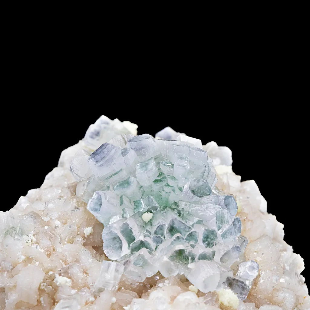Light Green Apophyllite Disco Cluster with Mordenite On Stilbite Matrix - - image 6