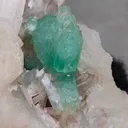 Light Green Apophyllite Flower with Stilbite. From India - image 5