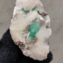 Light Green Apophyllite Flower with Stilbite. From India - image 3