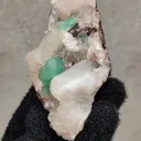 Light Green Apophyllite Flower with Stilbite. From India - image 7