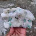 Light Green Apophyllite Flower with Stilbite Natural mineral specimen - image 7