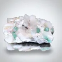Light Green Apophyllite Flower with Stilbite Natural mineral specimen - image 1