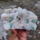 Light Green Apophyllite Flower with Stilbite Natural mineral specimen - image 2