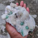 Light Green Apophyllite Flower with Stilbite Natural mineral specimen - image 5