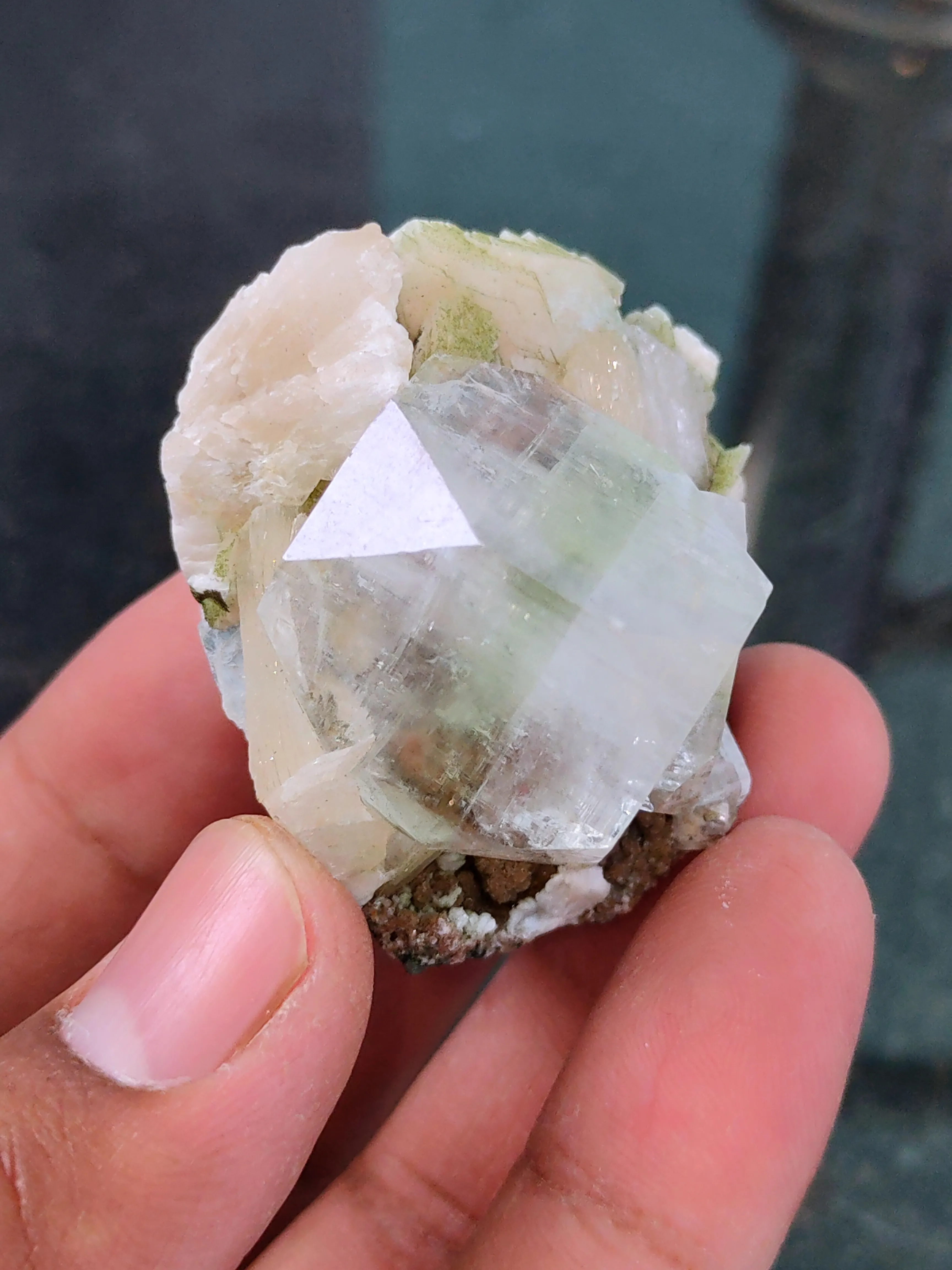 Light Green Apophyllite with Heulandite - image 3