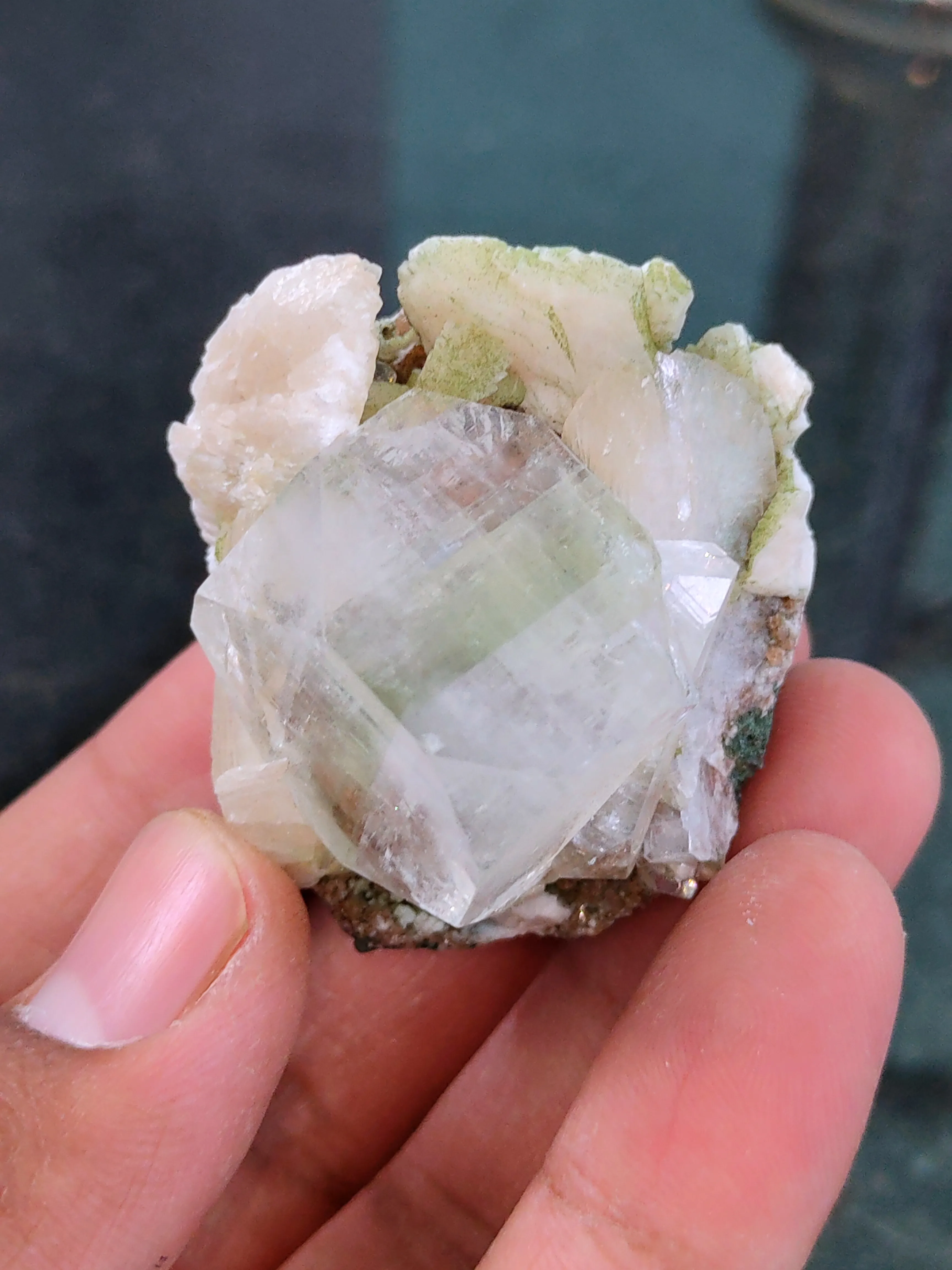 Light Green Apophyllite with Heulandite - image 2