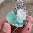 Light Green Apophyllite with Heulandite  Natural mineral specimen - image 6