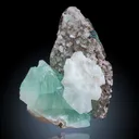 Light Green Apophyllite with Heulandite  Natural mineral specimen - image 1