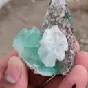 Light Green Apophyllite with Heulandite  Natural mineral specimen - image 7