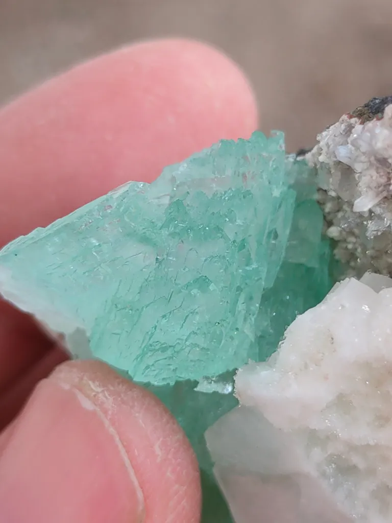 Light Green Apophyllite with Heulandite  Natural mineral specimen - image 5