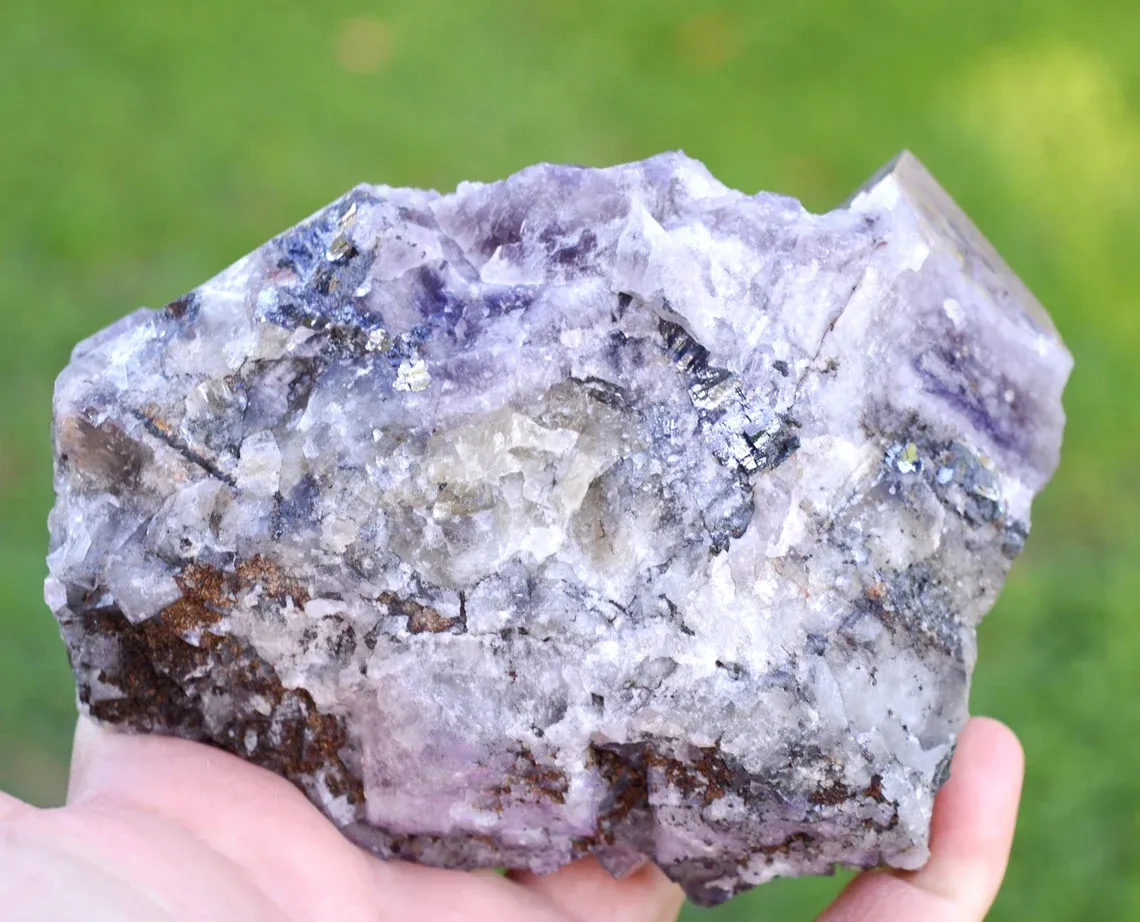 Lighter Fluorite & Galena 940 grams - Greenlaws Mine, Daddry Shield, Stanhope, UK - image 7