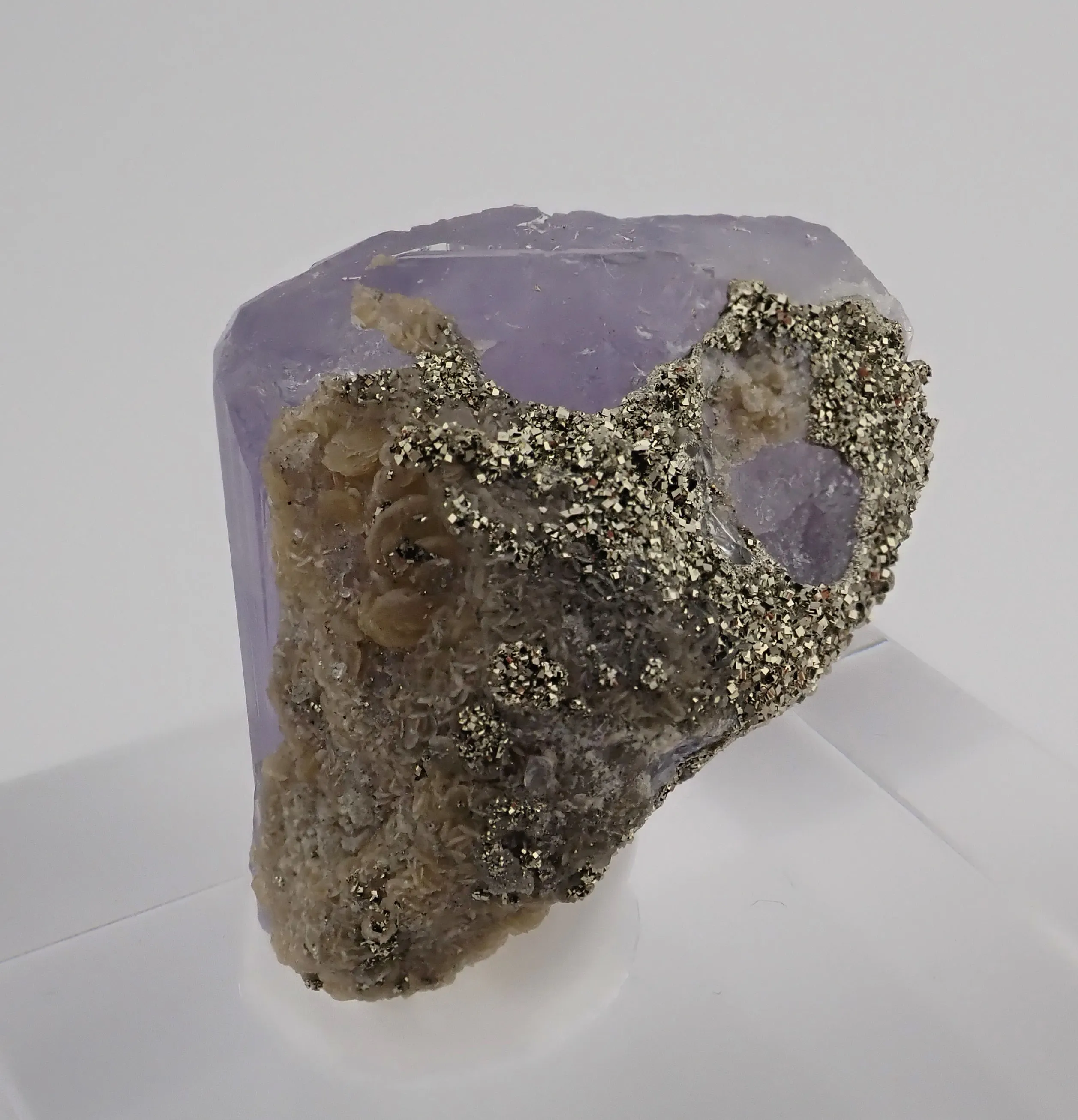Lilac Fluorapatite wit Pyrite - image 4
