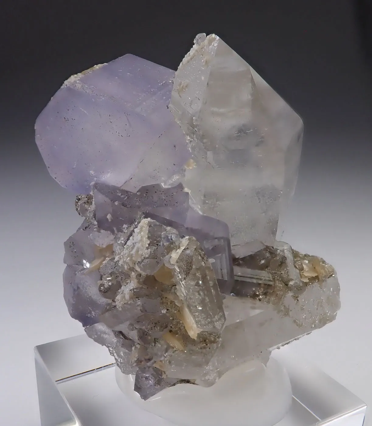 Lilac Fluorapatite with Quartz and Siderite - image 4