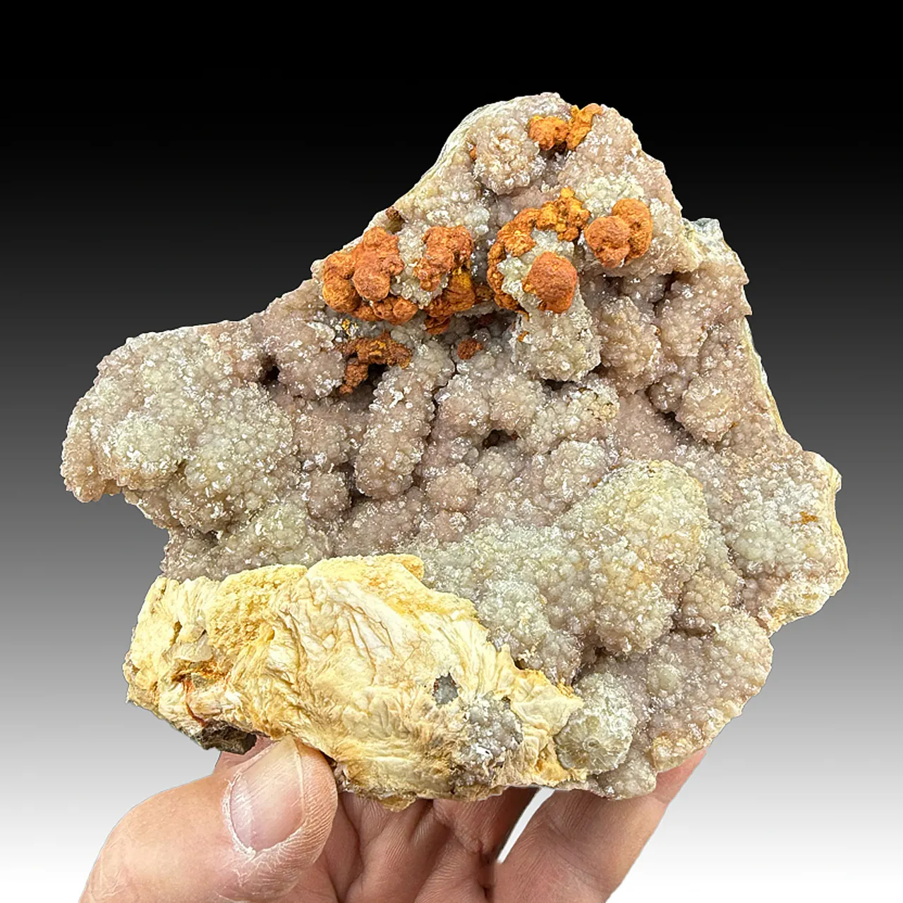 Limonite after Pyrite with Quartz, Barite - image 1