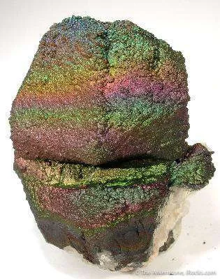 Limonite (Iridescent) on Quartz image