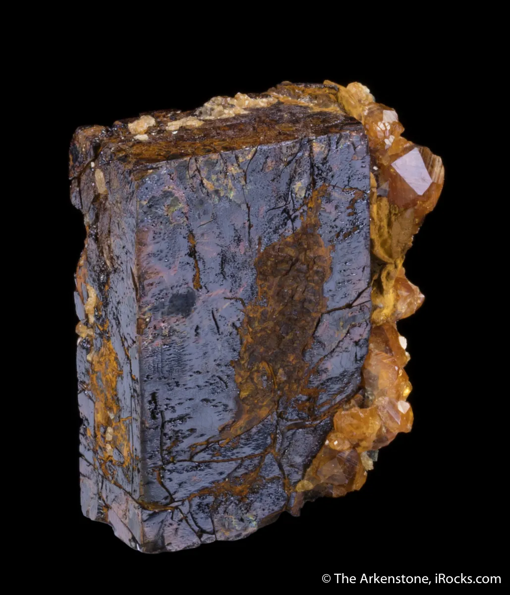 Limonite Pseudomorph after Pyrite, with Spessartine - image 3