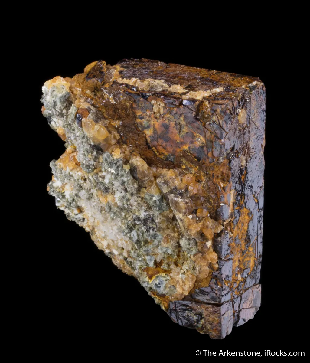 Limonite Pseudomorph after Pyrite, with Spessartine - image 5