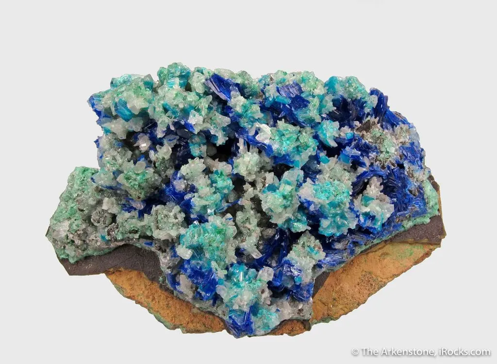 Linarite and Cerussite with Caledonite image