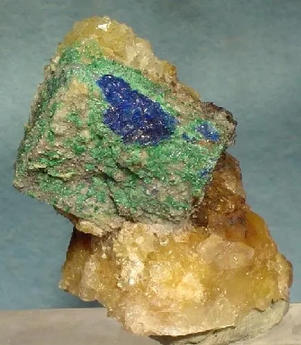 Linarite, Brochantite, Anglesite, Galena image