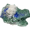 Linarite, Brochantite, Cerussite on Galena - image 3