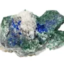 Linarite, Brochantite, Cerussite on Galena - image 2