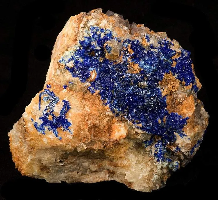 Linarite, Fluorite image