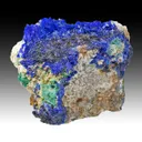Linarite on Cerussite/Anglesite replacing Galena - image 1
