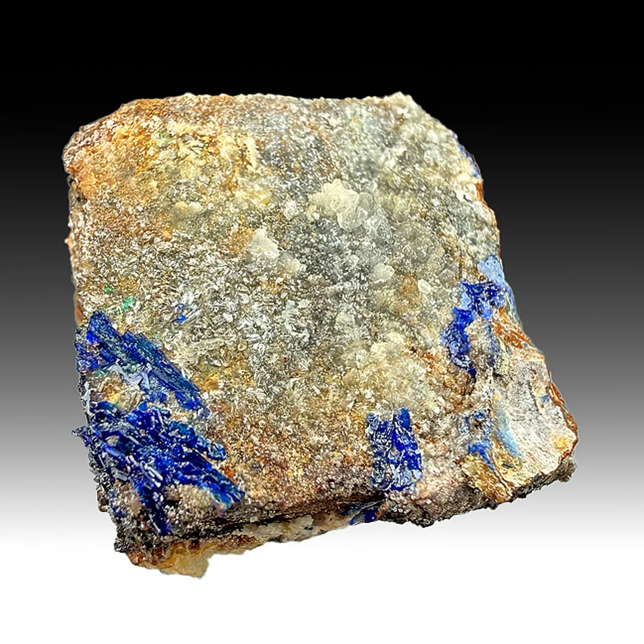 Linarite on Galena - image 1
