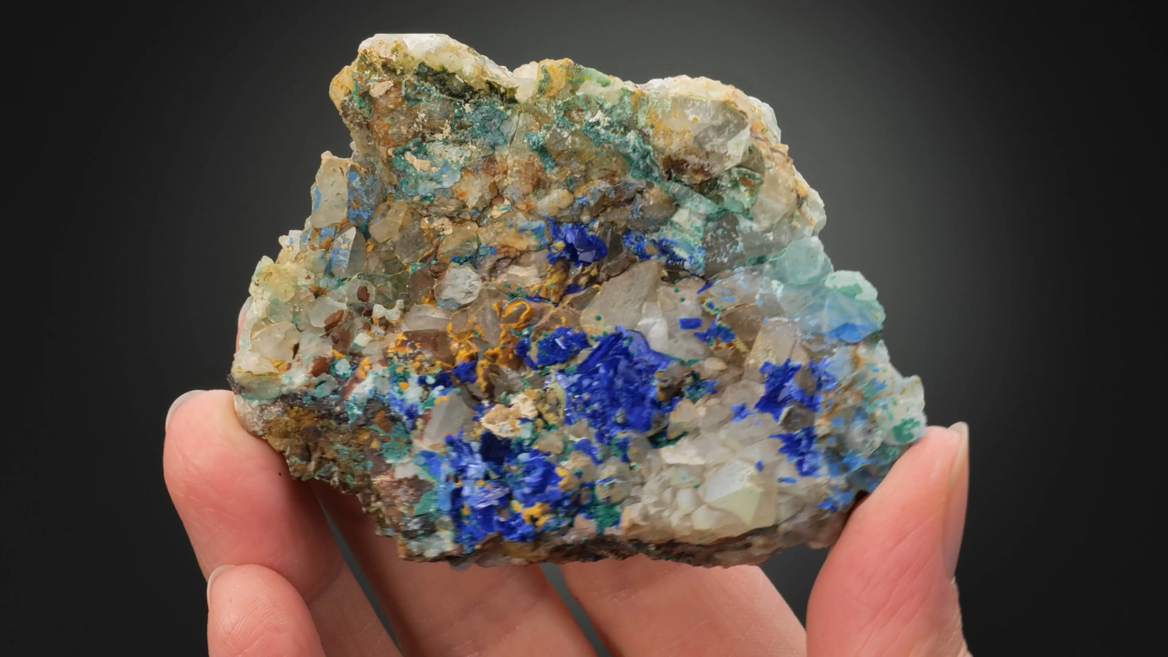 Linarite on Quartz - image 2